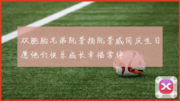 双胞胎兄弟阮景扬阮景威同庆生日愿他们快乐成长幸福常伴